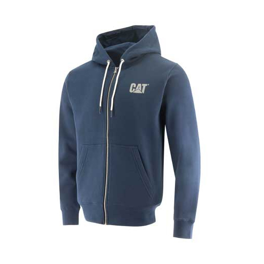 Caterpillar Clothing South Africa - Cat Men's Foundation Fz Dm Hooded Sweatshirt Hoodies Blue XJ0635741